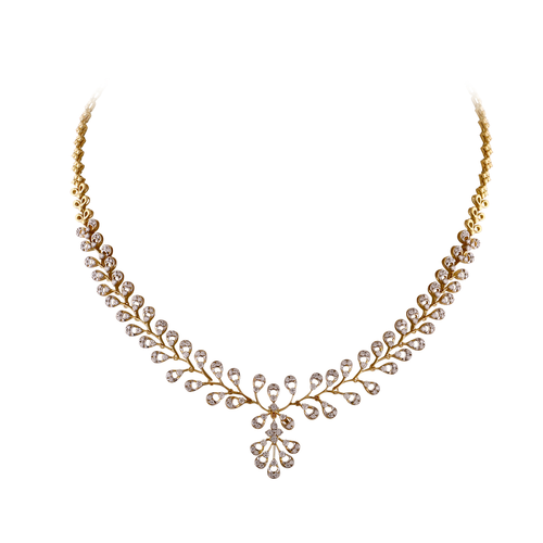 Cocktail Diamond Necklace Set | Buy 18Kt Rose gold Diamond NECKLACES Online  for Necklace | Kirtilals