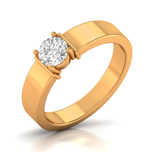 Men's Single Stone Diamond Ring in Platinum | 69-01136