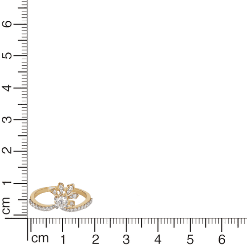 Buy Graceful silver gold ring online at best prices Kirtilals