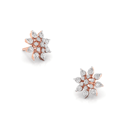 Silver Diamond Starburst Studs