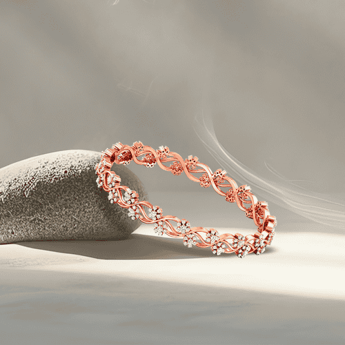 Modern Twist Diamond Bangles